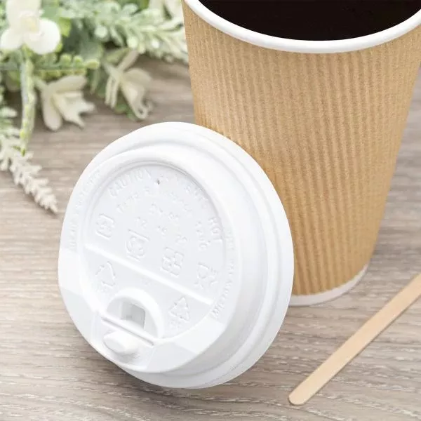 [1,000 ct] 10-24 oz Paper Coffee Cup Lids