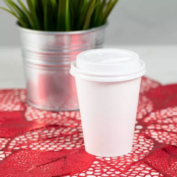 [1,000 ct] 8 oz Paper Coffee Cup Lids