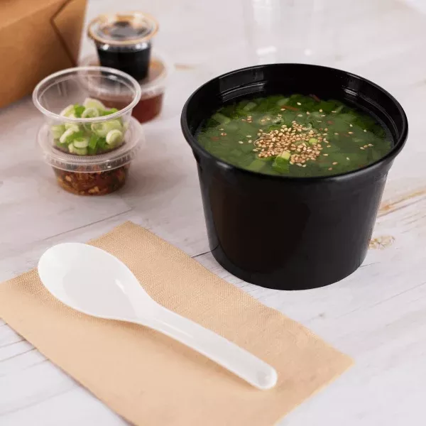 [1,000 ct] Med-Heavy Weight Asian Soup Spoon, White