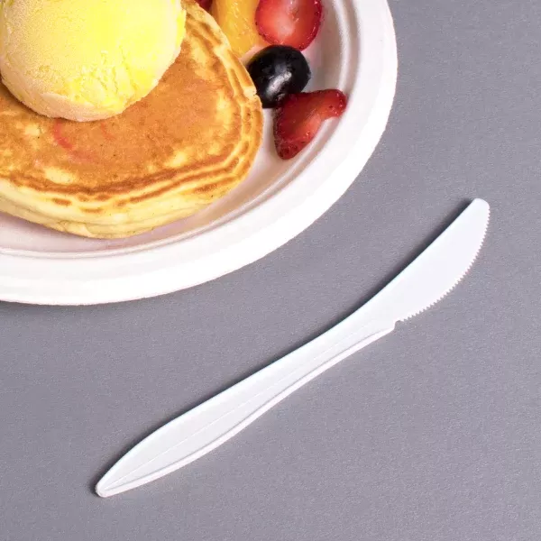 [1,000 ct] PP Plastic Plastic Medium Weight Knives, White