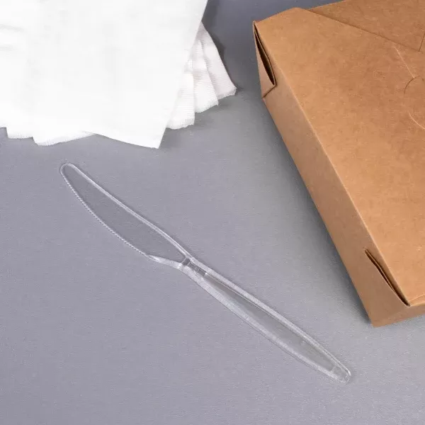 [1,000 ct] PS Plastic Extra Heavy Weight Knives, Clear