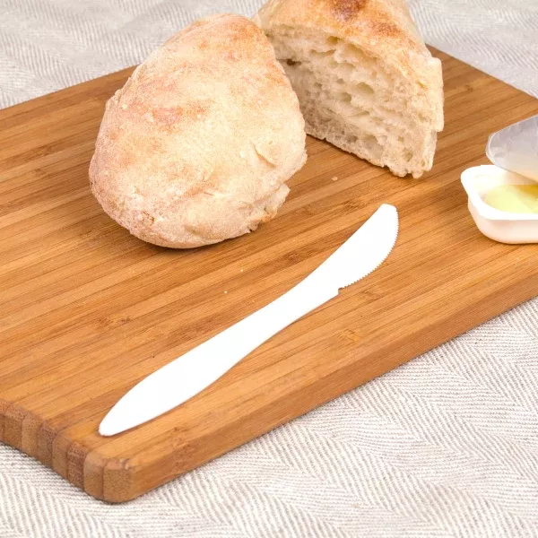 [1,000 ct] PS Plastic Medium Weight Knives Bulk Box, White