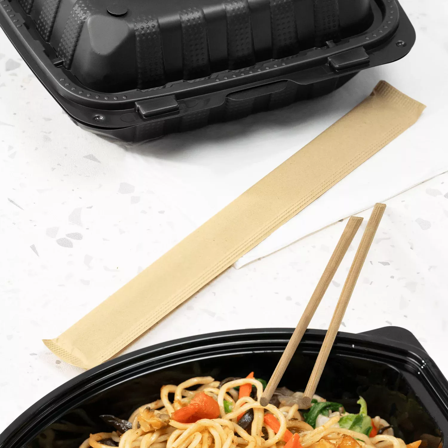 [1,000 Pairs] 9.5" Individually Wrapped Bamboo Chopsticks