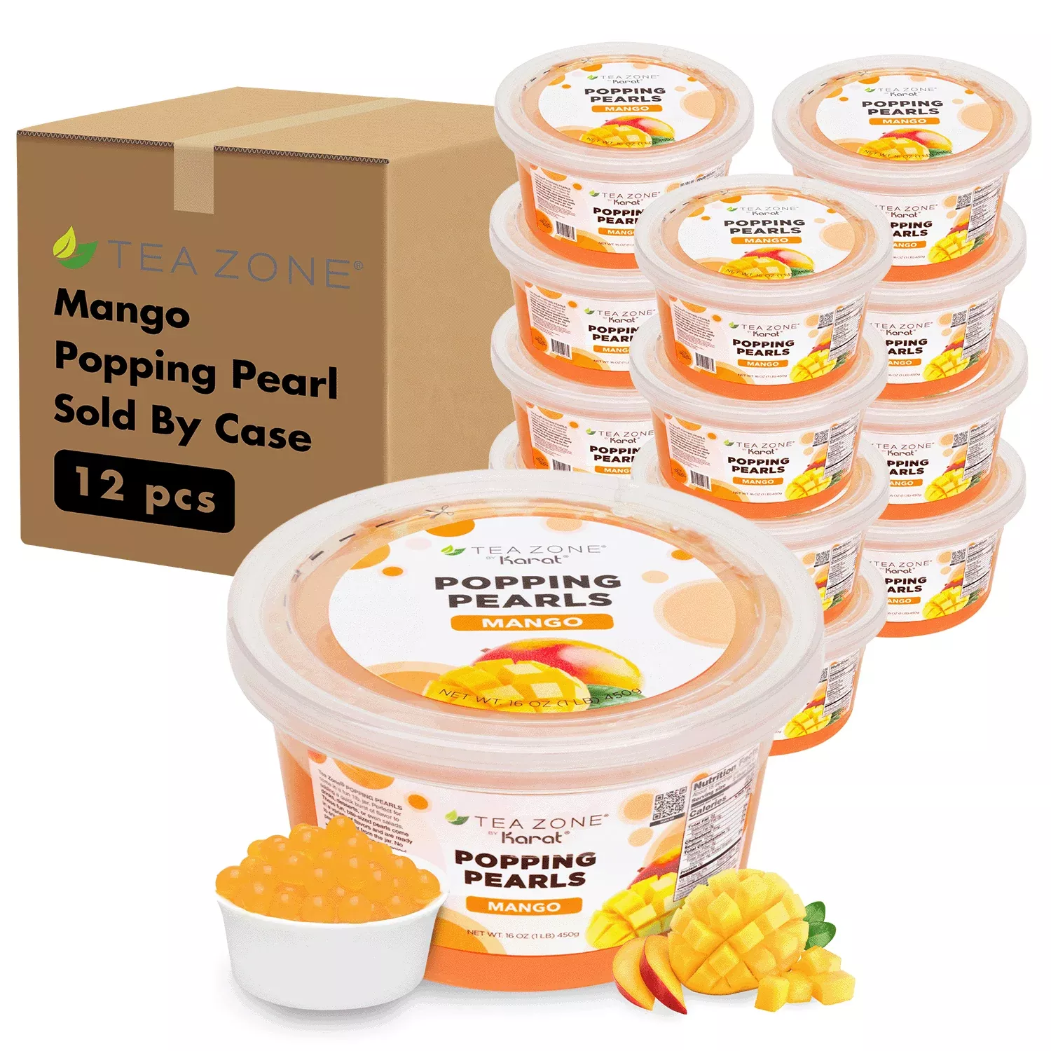 [12 Jars] Mango POPPING PEARLS™ (1 lb each)