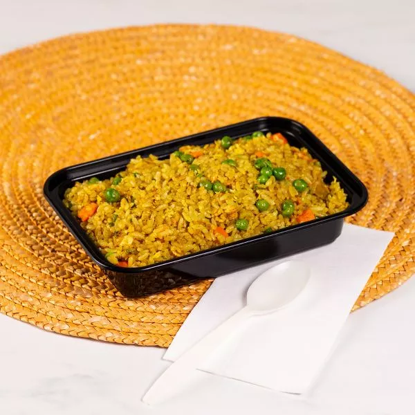 [150 sets] 16 oz PP Injection Molded Microwaveable Rectangular Black F