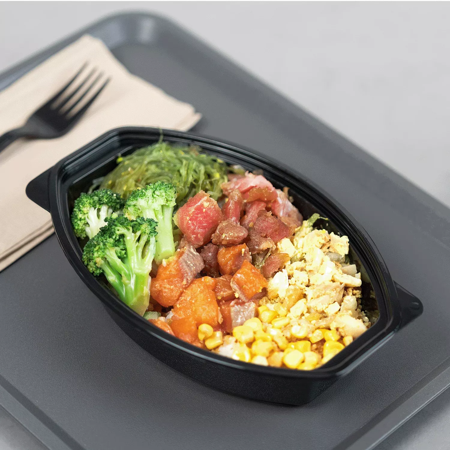 [150 sets] 24 oz PP Microwaveable Oval Food Container with Clear Lid,