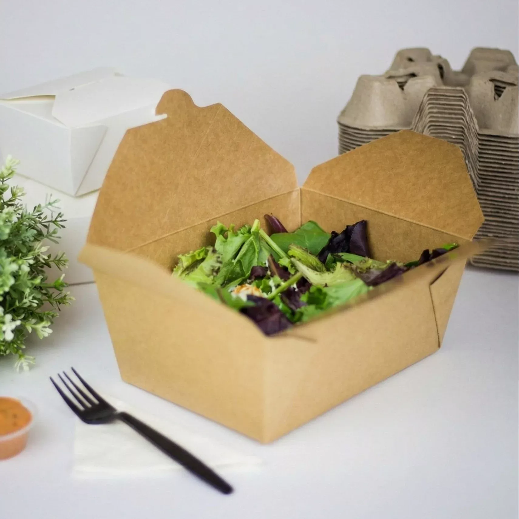 [160 ct] Paper Take-Out Boxes