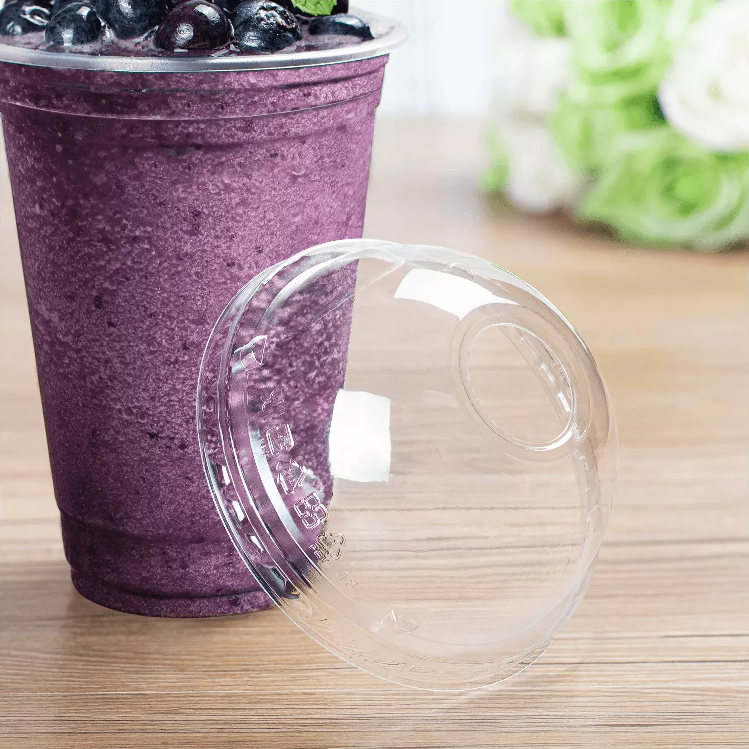 [2,000 ct] Plastic Dome Lids, PET, 95 mm