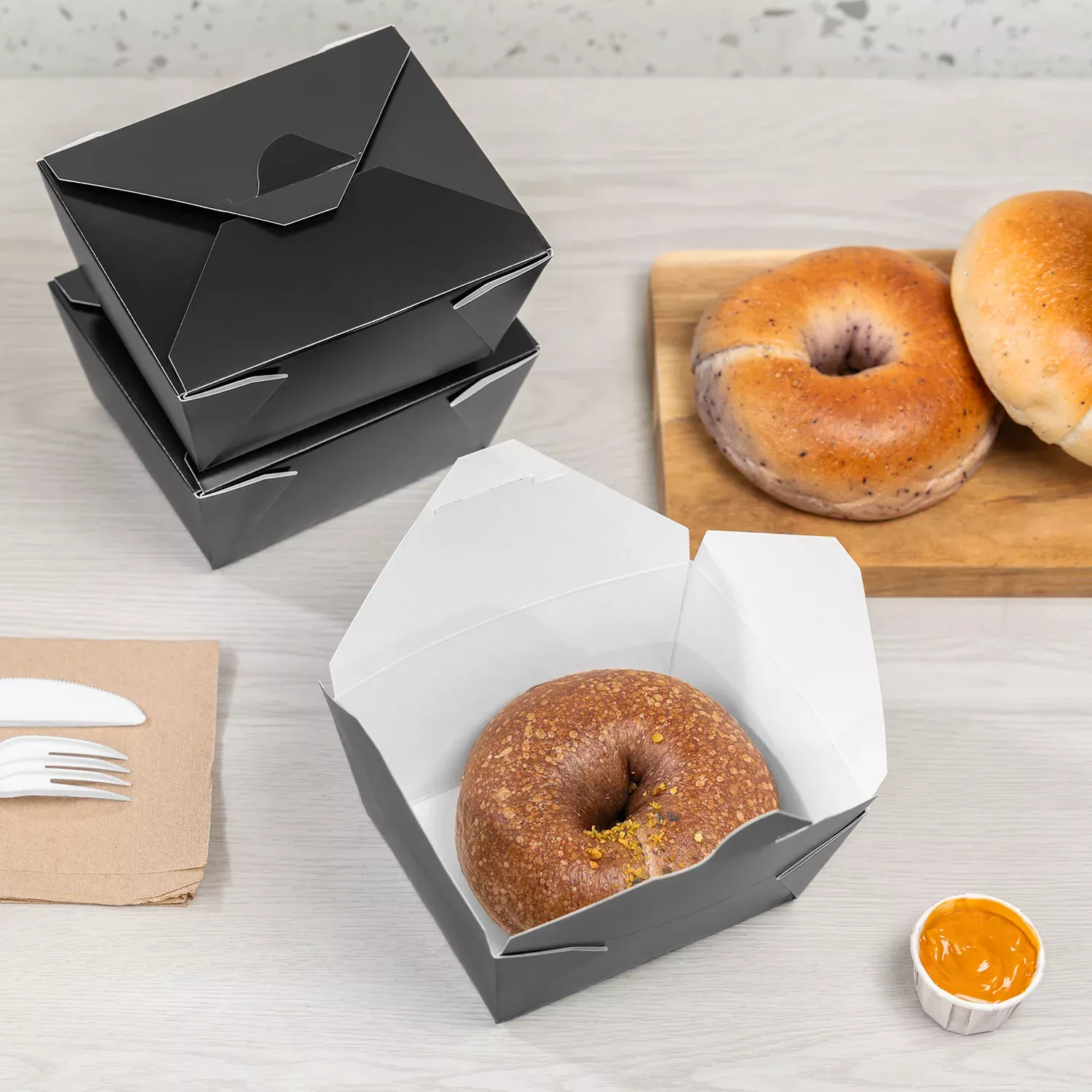 [450 ct] Paper Fold To-Go Containers