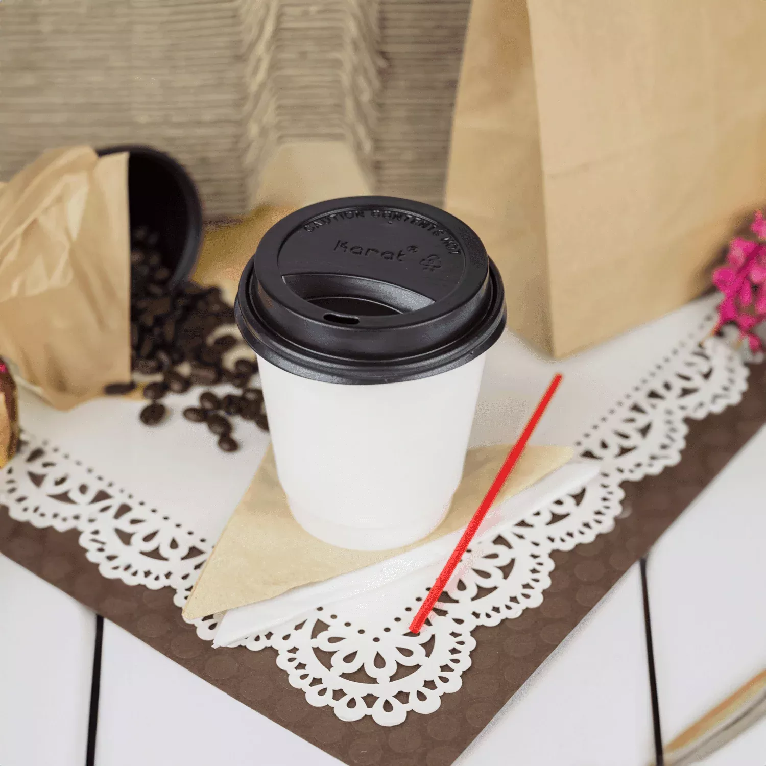 [500 ct] 12 oz Paper Coffee Cups