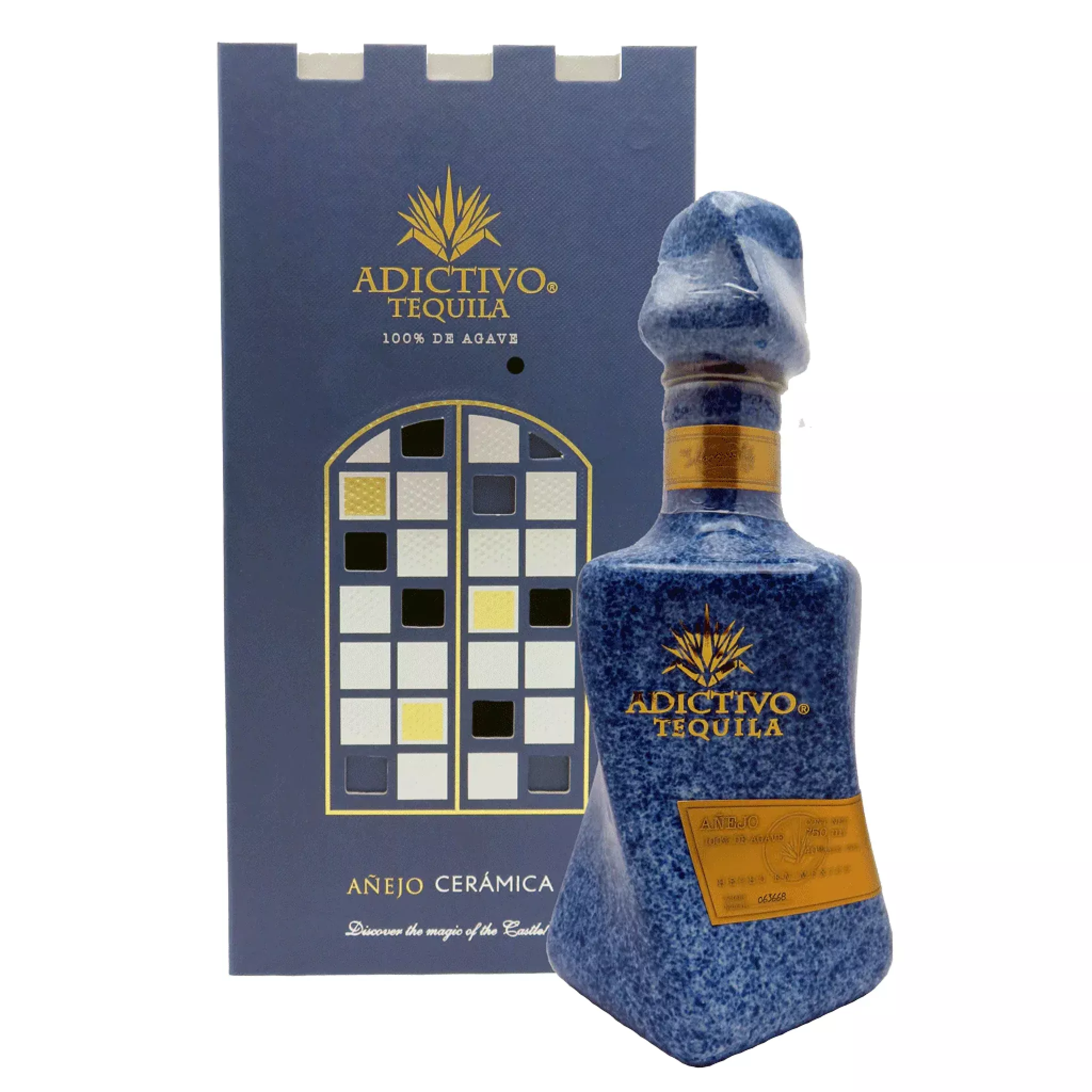 Adictivo Tequila Anejo Ceramic Blue