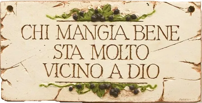 Al Pisano Chi mangia bene sta molto vicino a dio