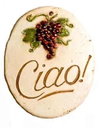 Al Pisano Ciao Italian Wall Plaque