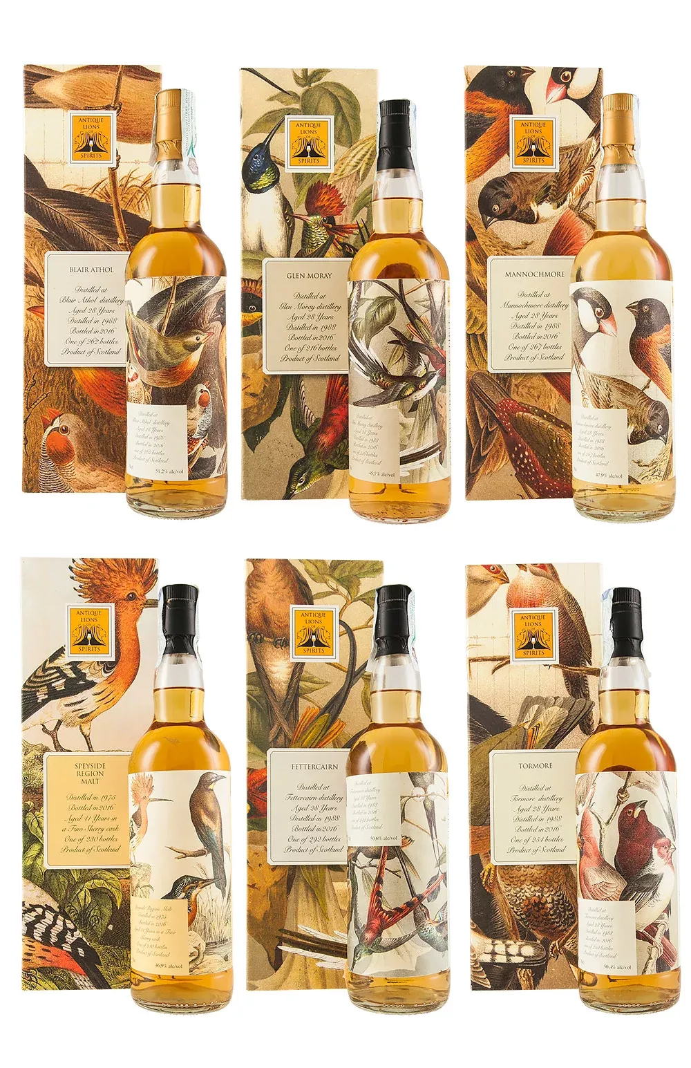 Antique Lions of Whisky Birds Collection
