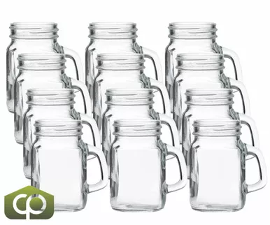 arcoroc-fk209-4-3-4-oz-glass-mason-jar-w-handle-12-case-charming-glassware Arcoroc FK209 4 3/4 oz Glass Mason Jar w/ Handle (12/Case) - Charming Glassware