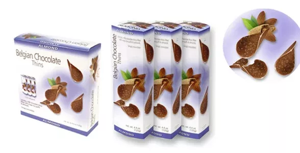 belgian-chocolate-thins-almond-125g Belgian Chocolate Thins, Almond 125g