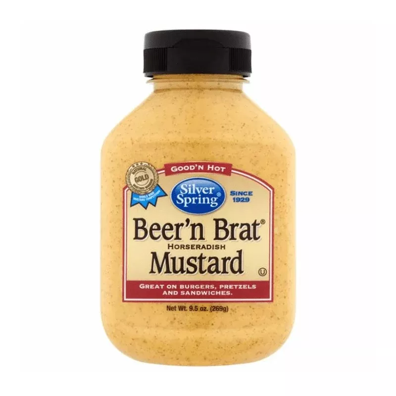[Best Before: 12/10/2026] Silver Spring Beer’n Brat Mustard, 9.5 oz