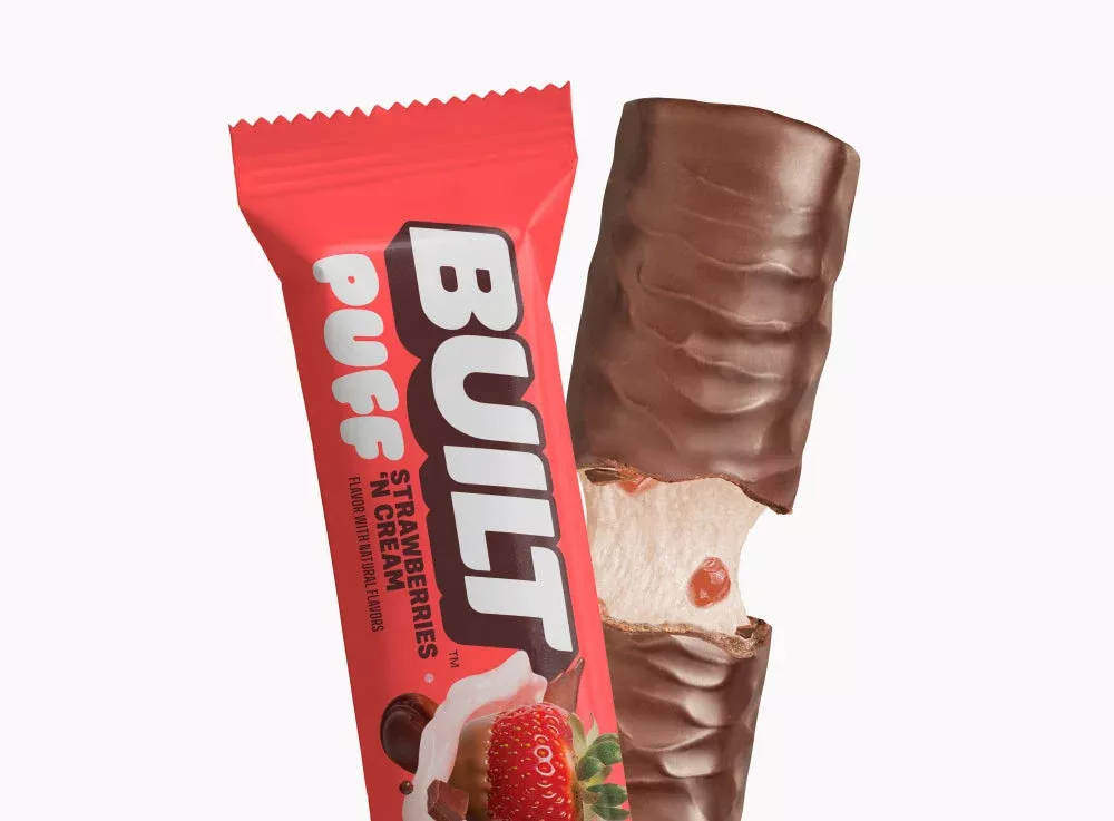 built-bar-protein-puff-strawberries-n-cream-41g Built Bar - Protein Puff - Strawberries 'N Cream - 41g