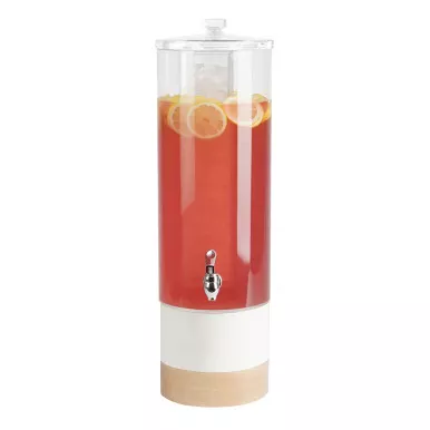 cal-mil-3-gal-beverage-dispenser-w-ice-chamber-maple-wood-white-metal Cal-Mil 3 gal Beverage Dispenser w/ Ice Chamber - Maple Wood/White Metal