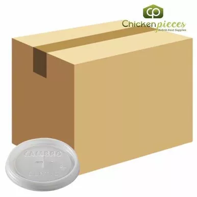 Cambro CLNT10 Disposable Translucent Lid with Straw Slot (1000/Case)