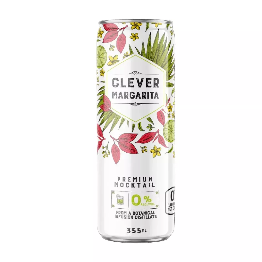 clever-mocktails-non-alcoholic-sugar-free-margarita-355ml Clever Mocktails - Non-Alcoholic Sugar Free Margarita - 355ml