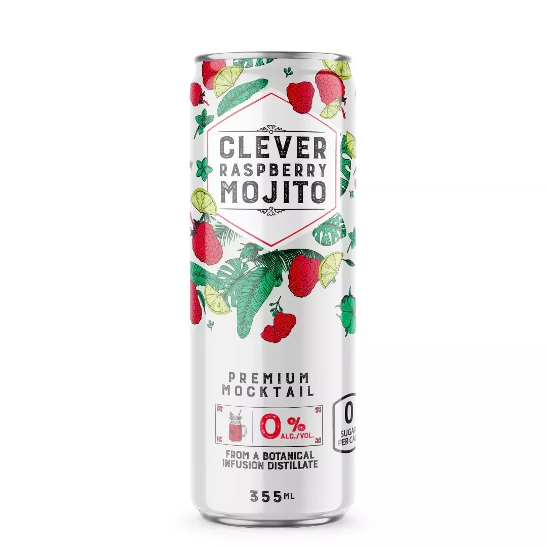 clever-mocktails-non-alcoholic-sugar-free-raspberry-mojito-355ml Clever Mocktails - Non-Alcoholic Sugar Free Raspberry Mojito - 355ml
