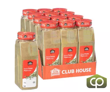 clubhouse-spice-ground-thyme-mighty-flavor-herb-375g-0-83-lbs-12-case Clubhouse Spice Ground Thyme - Mighty Flavor Herb, 375g (0.83 lbs) (12/Case)