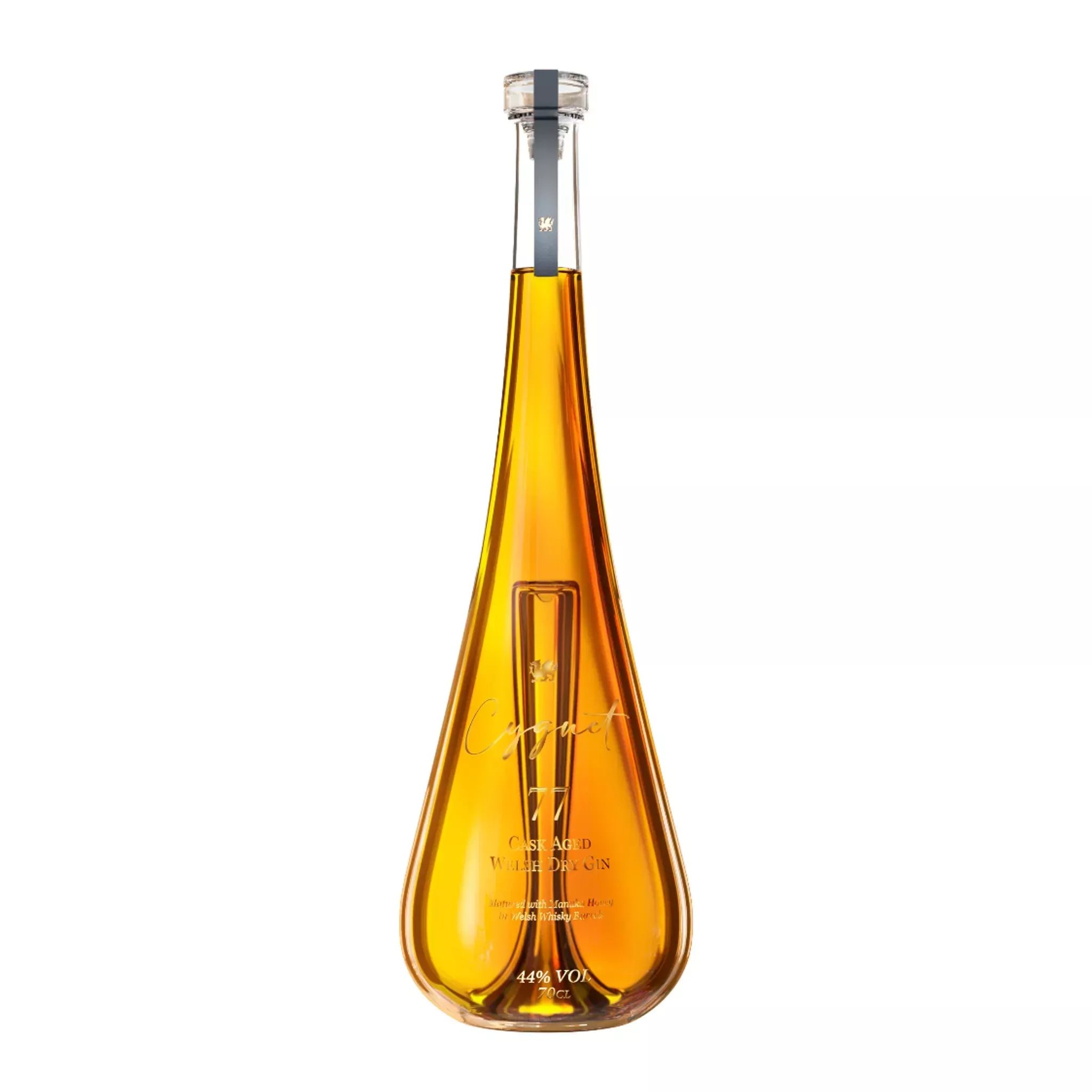 Cygnet 77 Cask-Aged Welsh Dry Gin Matured With Manuka Honey in Welsh Whiskey Barrels