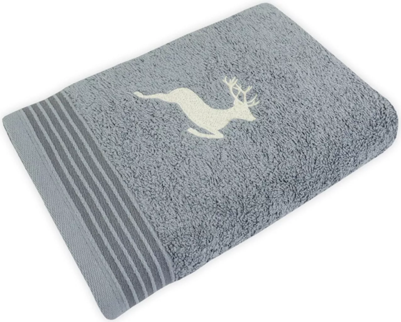 deer-bath-towel-white "Deer" Bath Towel White