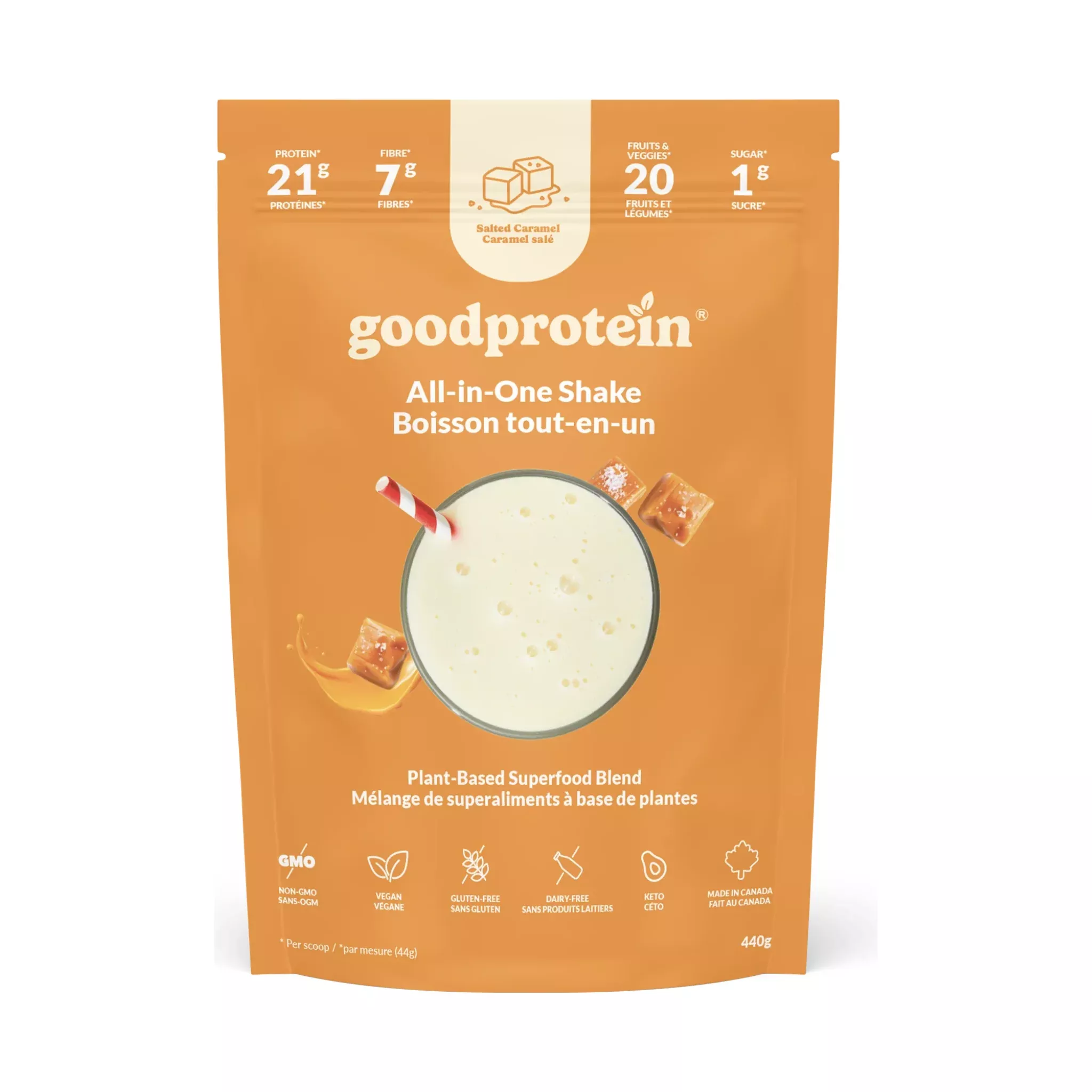 good-protein-all-in-one-shake-salted-caramel-440g Good Protein - All-in-one-shake - Salted Caramel - 440g