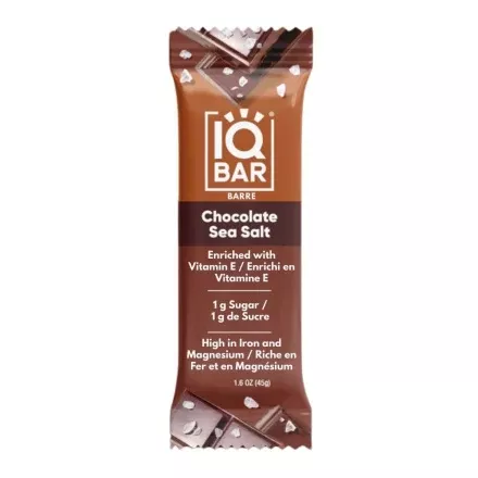 iqbar-vegan-keto-protein-bars-chocolate-sea-salt-45g IQBAR - Vegan and Keto Protein Bars - Chocolate Sea Salt - 45g