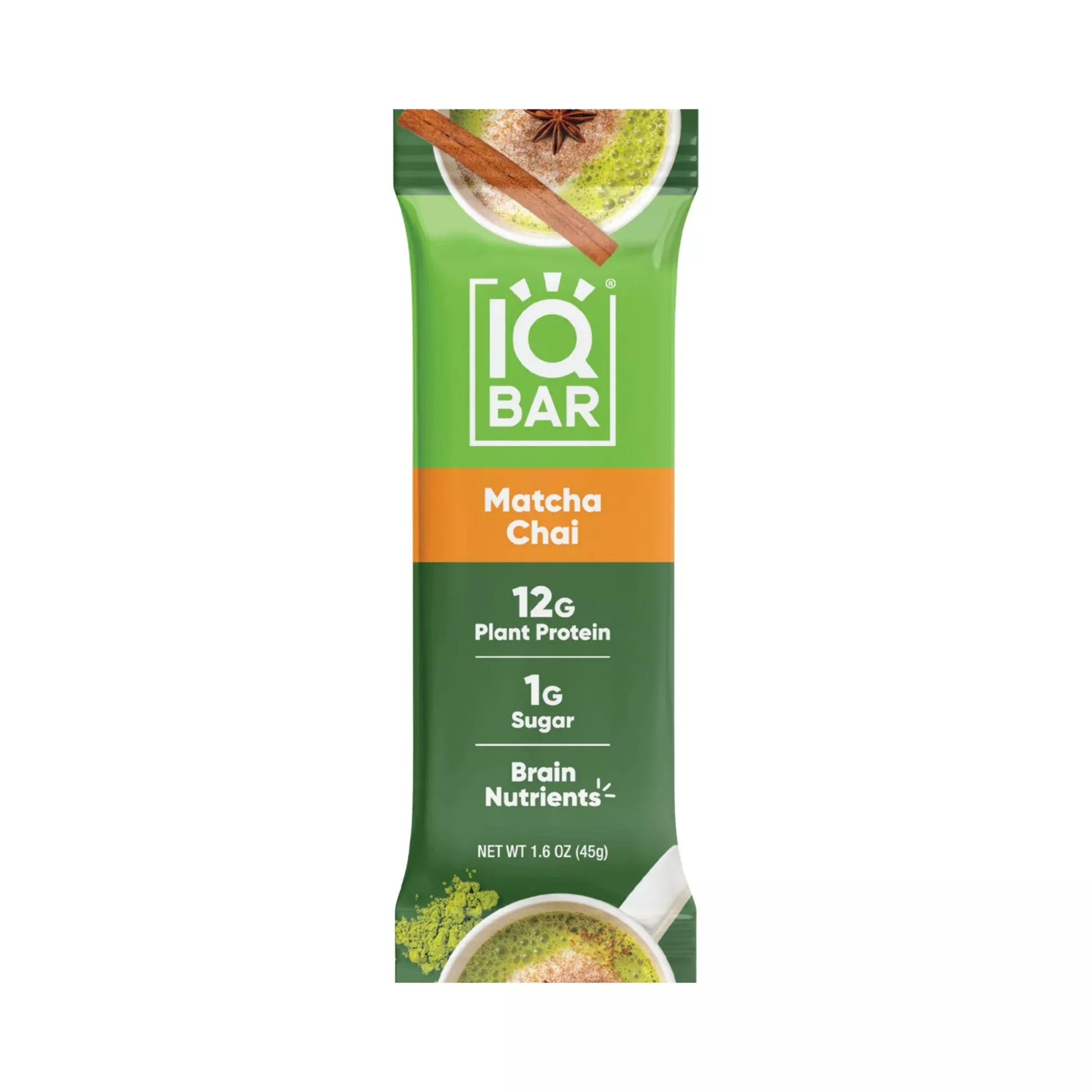 iqbar-vegan-keto-protein-bars-matcha-chai-45g IQBAR - Vegan and Keto Protein Bars - Matcha Chai - 45g