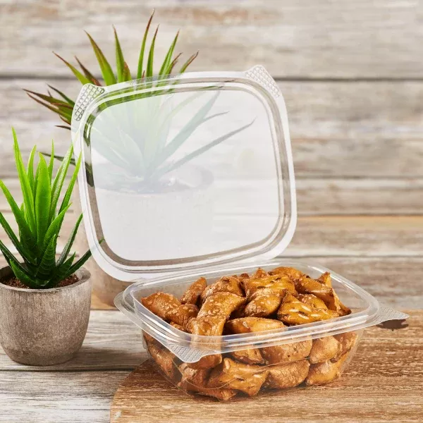 karat-earth-12oz-pla-hinged-deli-container-200-pcs Karat Earth 12oz PLA Hinged Deli Container - 200 pcs