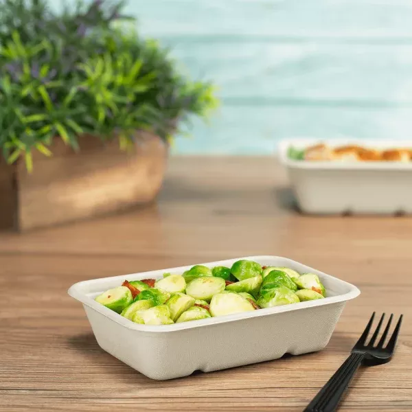 karat-earth-16oz-molded-fiber-take-out-container-rectangular-500-pc Karat Earth 16oz Molded Fiber Take Out Container, Rectangular - 500 pc