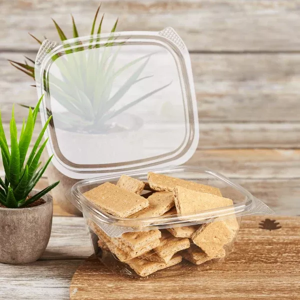 karat-earth-16oz-pla-hinged-deli-container-200-pcs Karat Earth 16oz PLA Hinged Deli Container - 200 pcs