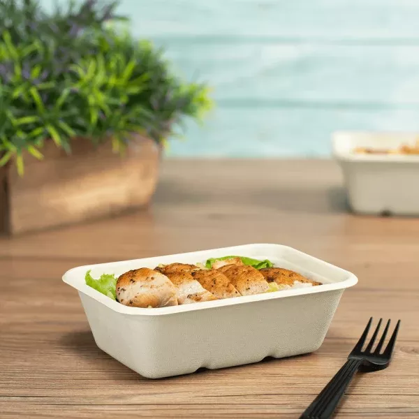 karat-earth-20oz-molded-fiber-take-out-container-rectangular-500-pc Karat Earth 20oz Molded Fiber Take Out Container, Rectangular - 500 pc