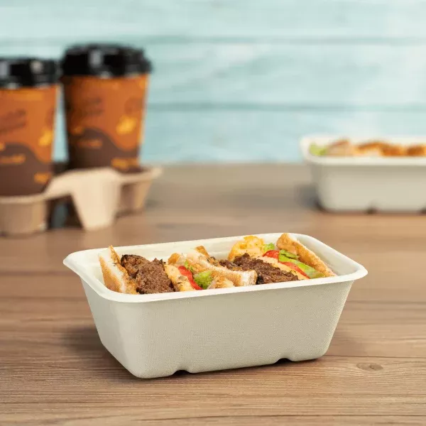 karat-earth-24oz-molded-fiber-take-out-container-rectangular-500-pc Karat Earth 24oz Molded Fiber Take Out Container, Rectangular - 500 pc