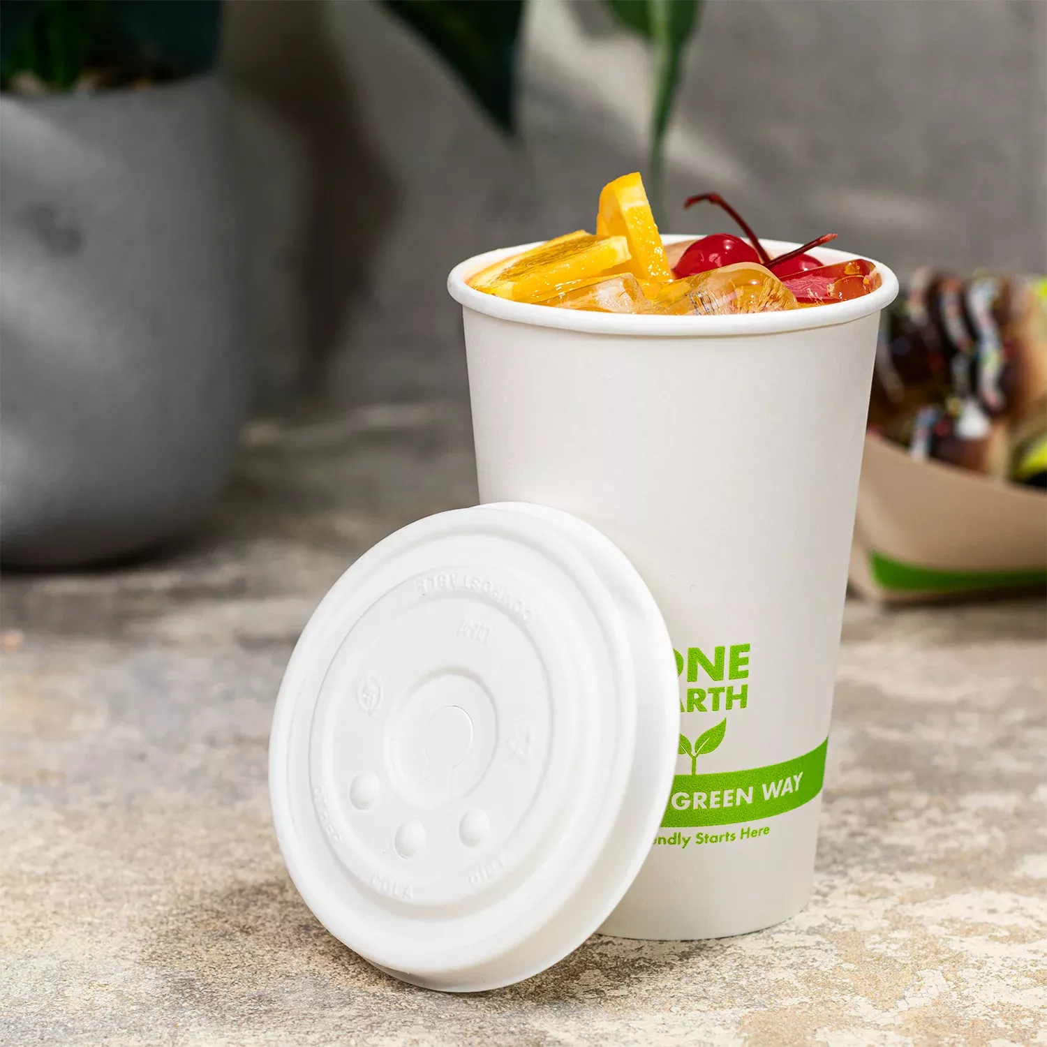 karat-earth-compostable-fiber-paper-flat-lid-12-22-oz-paper-cold-c Karat Earth Compostable Fiber Paper Flat lid for 12-22 oz Paper Cold C