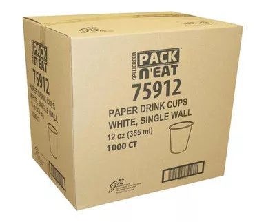 packn-eat-cup-paper-hot-single-wall-12-oz-1000-case-white-paper-cups Packn'eat Cup Paper Hot Single Wall 12 oz. (1000/Case) - White Paper Cups