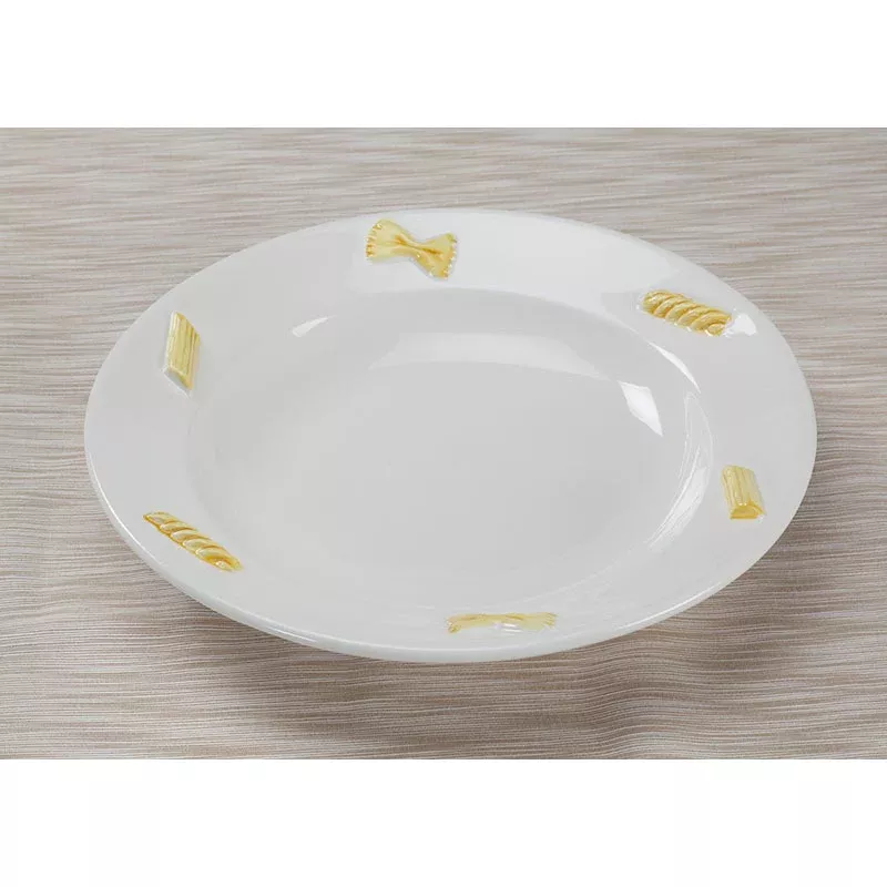 piatto-unico-12-bowl-w-embossed-pasta-v410 Piatto Unico - 12″ Bowl w/ Embossed Pasta - V410