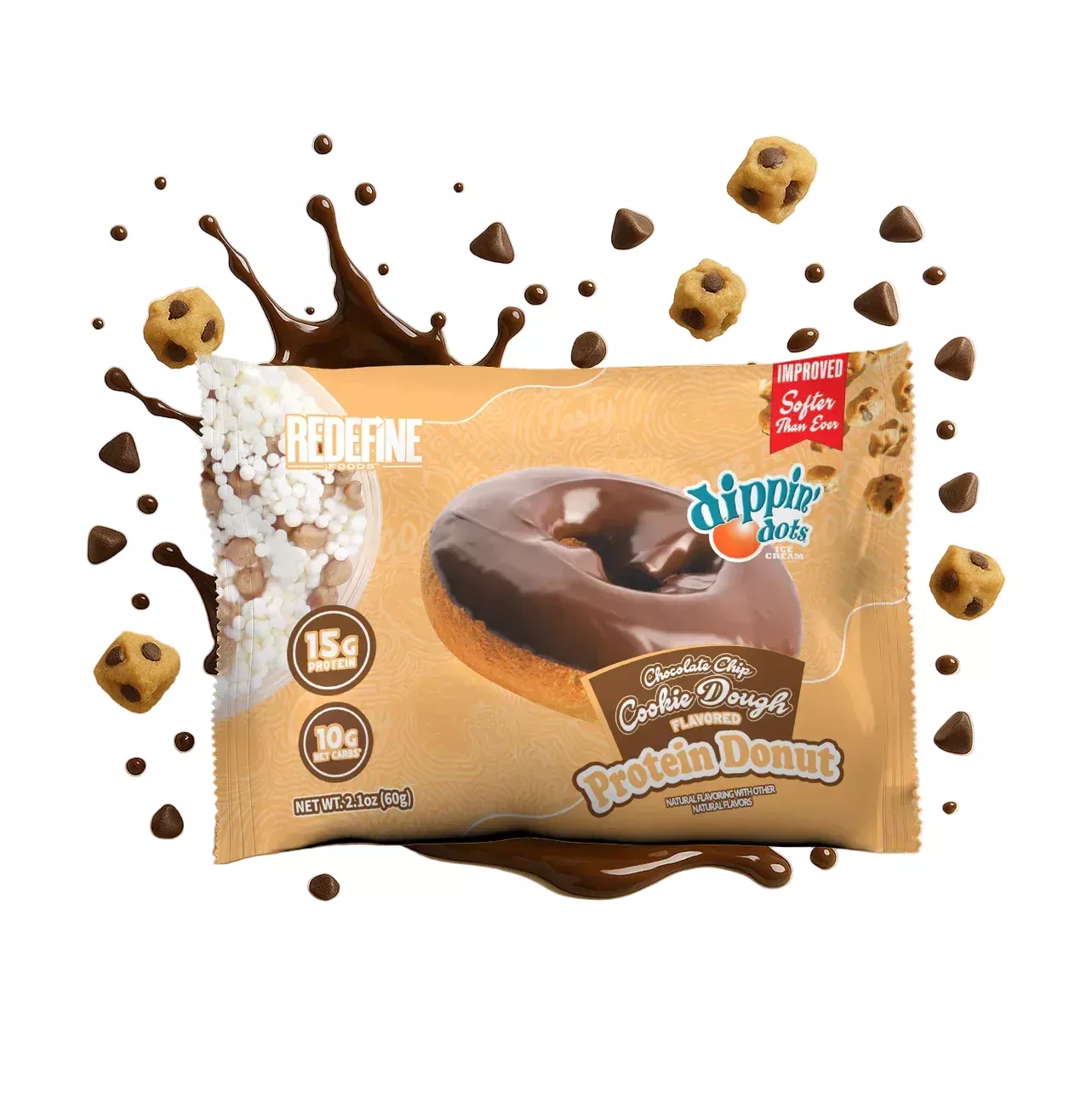 redefine-foods-protein-donut-chocolate-chip-cookie-dough-donut-5 Redefine Foods - Protein Donut - Chocolate Chip Cookie Dough Donut - 5