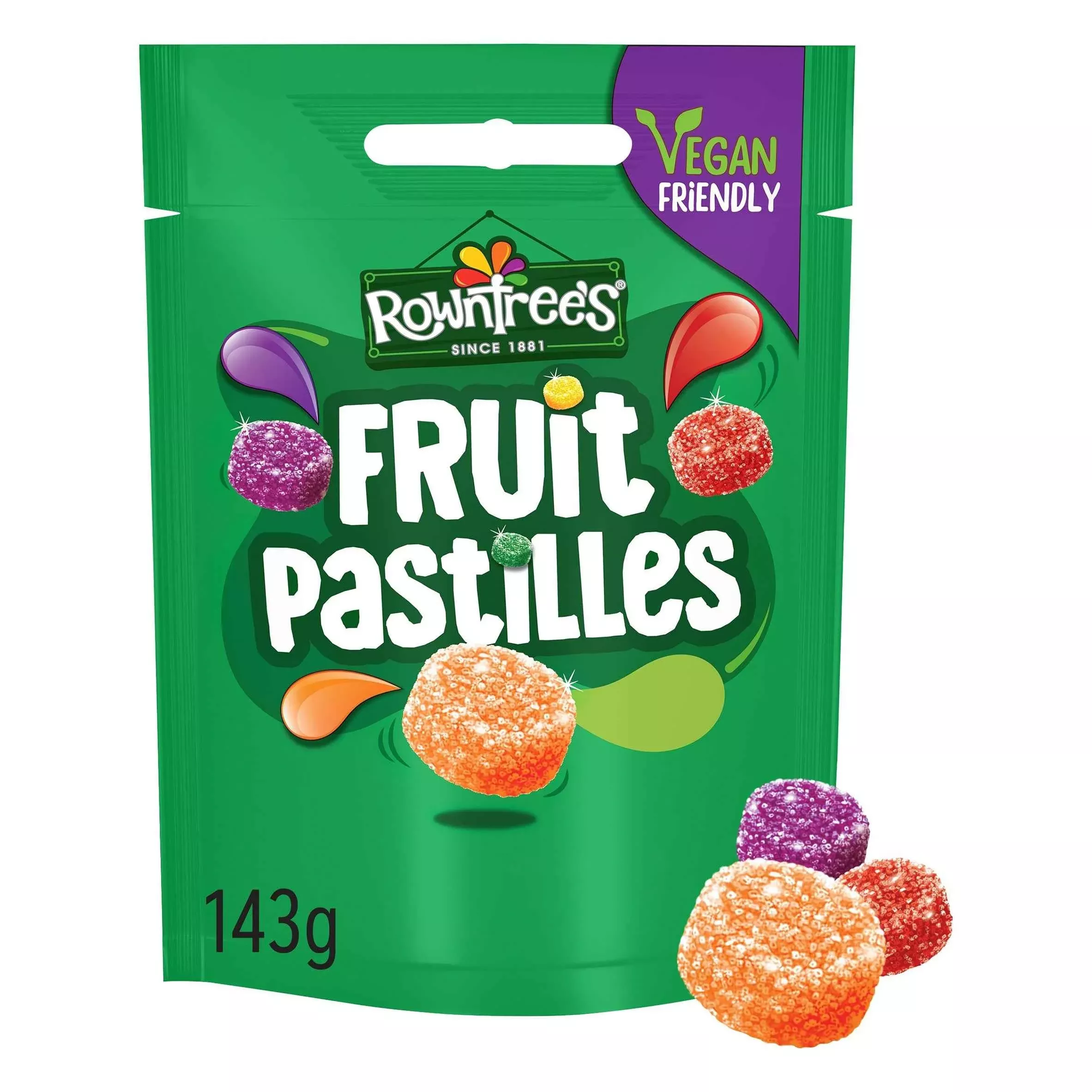 rowntree-s-fruit-pastilles-sweets-sharing-bag-143g Rowntree's Fruit Pastilles Sweets Sharing Bag 143g