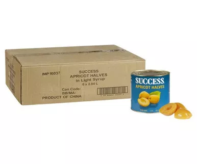 success-apricot-halves-in-light-syrup-100-oz-6-case Success Apricot Halves In Light Syrup 100 OZ (6/Case)