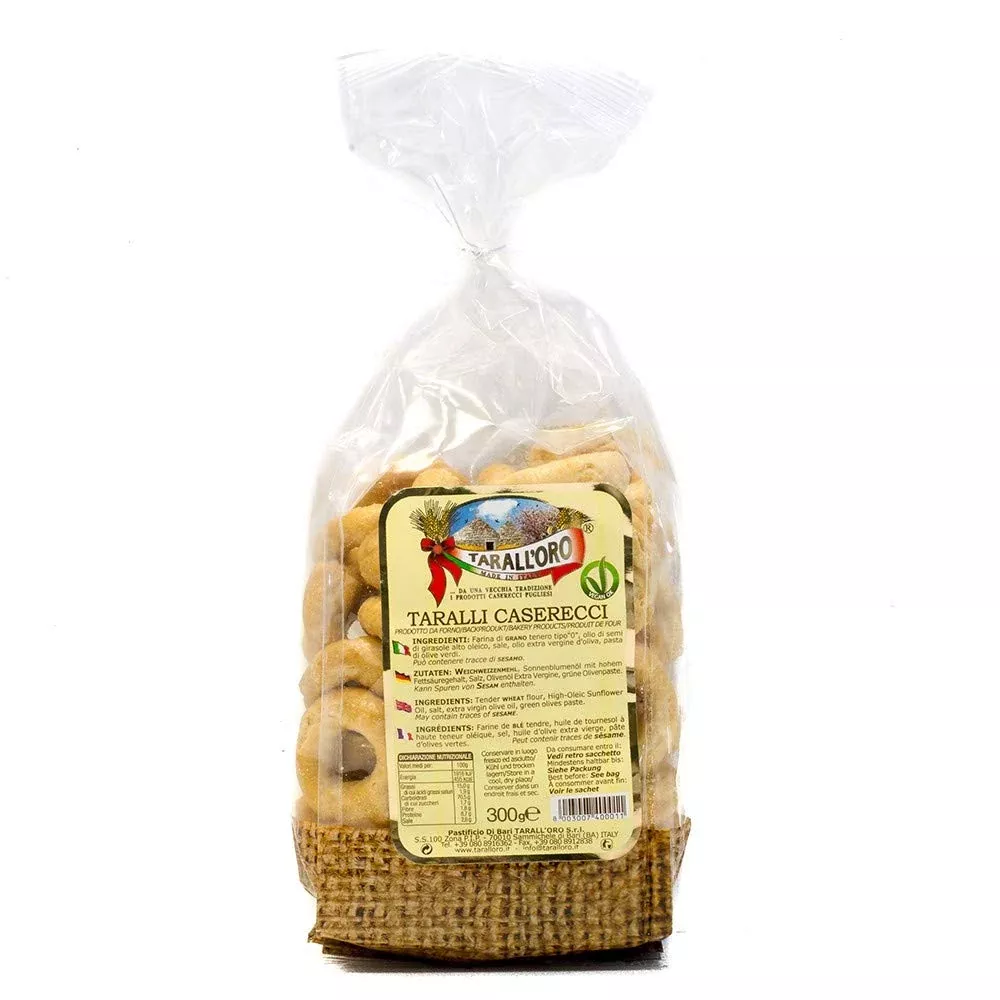 tarall-oro-taralli-plain-caserecci-10-58-oz Tarall'oro Taralli Plain, Caserecci, 10.58 oz