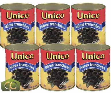 unico-black-sliced-olives-100-oz-2-84l-6-case Unico Black Sliced Olives 100 OZ/2.84L (6/Case)