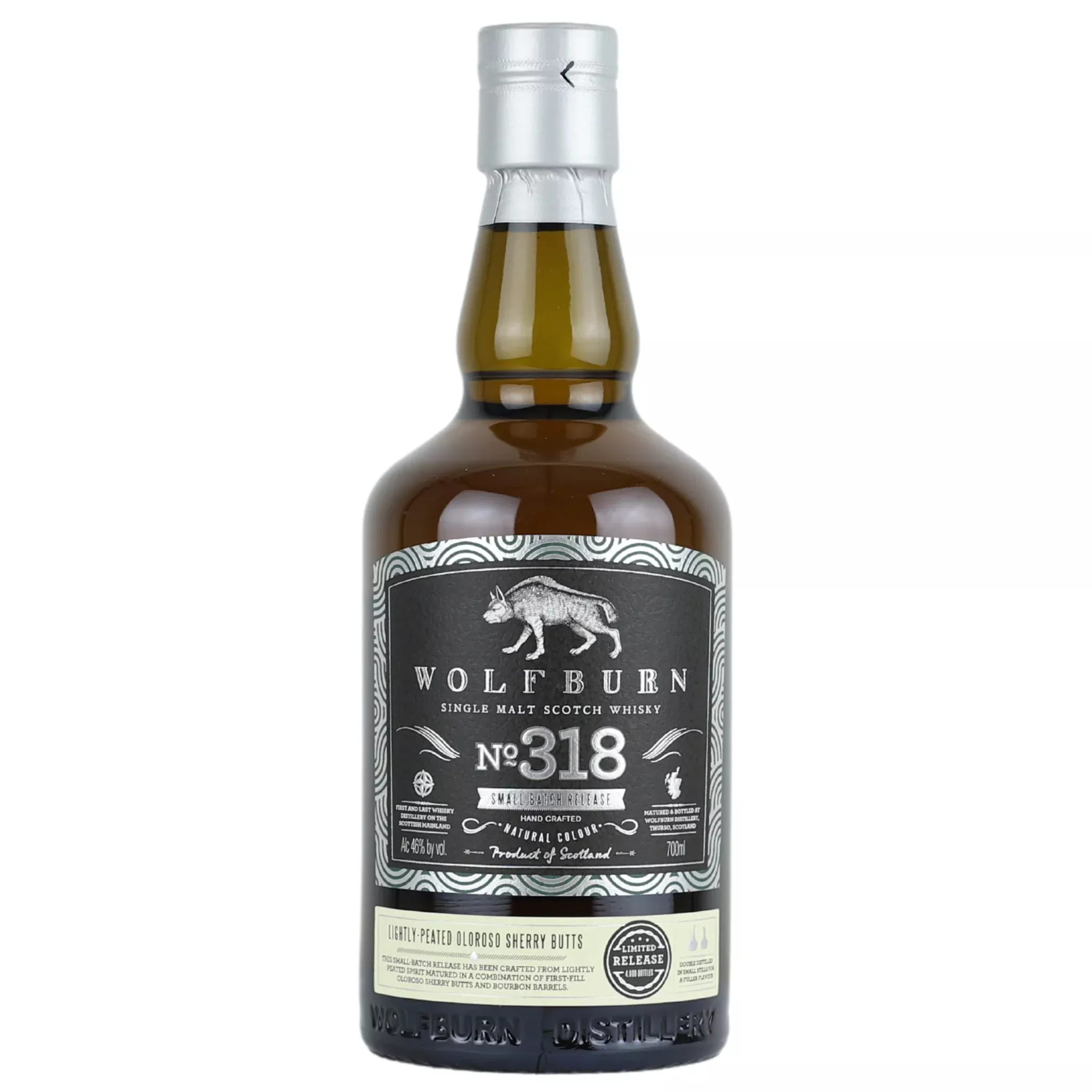 wolfburn-small-batch-318-lightly-peated-1st-fill-sherry-single-malt-scotch Wolfburn Small Batch 318 Lightly Peated 1st Fill Sherry Single Malt Scotch