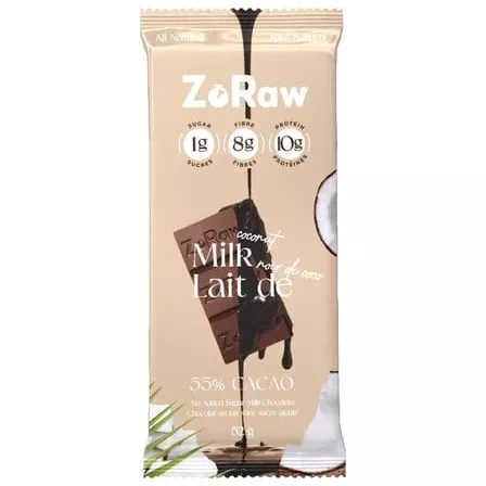 zoraw-keto-chocolates-coconut-milk-55-chocolate-bar-with-protein ZoRaw Keto Chocolates - Coconut Milk 55% Chocolate Bar With Protein
