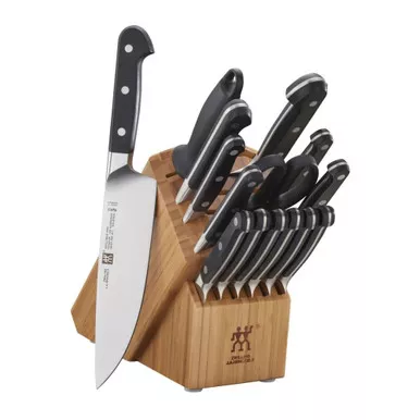 zwilling-precision-versatility-pro-16-piece-knife-block-set-bamboo-block Zwilling Precision and Versatility Pro 16-Piece Knife Block Set Bamboo Block